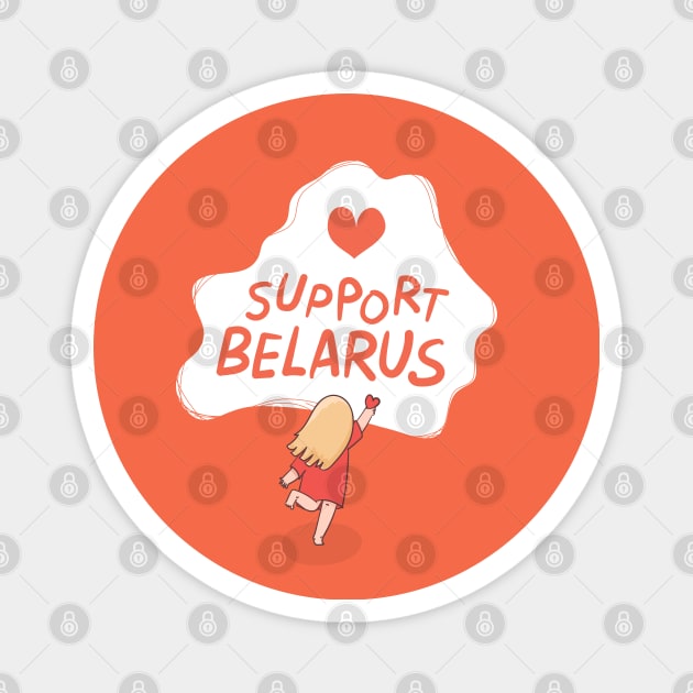 Support Belarus Magnet by Animatarka
